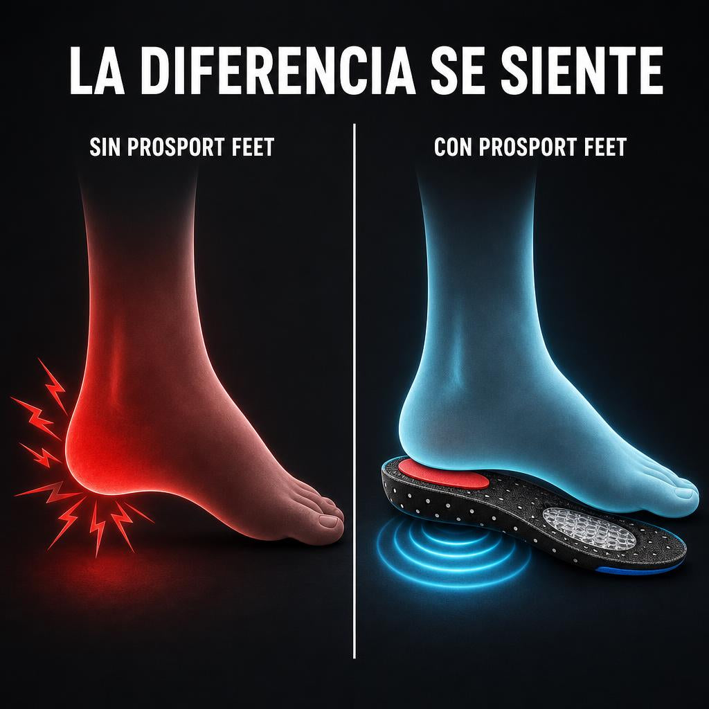 La diferencia se siente, comparativa con y sin ProSport Feet